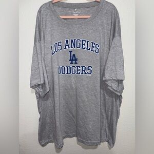 Fanatics Gray Los Angeles Dodgers Short Sleeve Tee